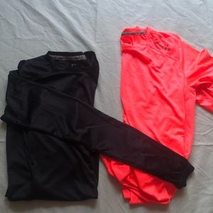 Long sleeve Diadora running shirts/base layers small